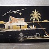 Vintage art from India- Wood on fabric?