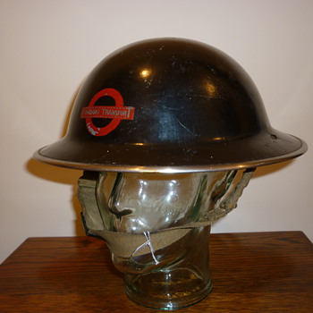 British WWII London Underground steel helmet. - Military and Wartime