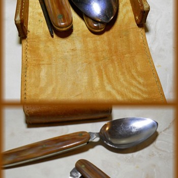 Camping or Travel Utensil Set ( Knife missing ) ~ Made in SPAIN