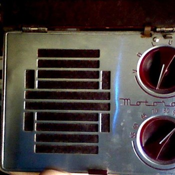 Motorola A-1 portable radio & union 76 oil can