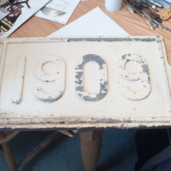 railroad number plate? 19 1/2 x 11 3/4 about 20-25 lbs  