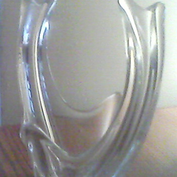 DAUM FRANCE CRYSTAL FREE FORM ART GLASS CENTERPIECE