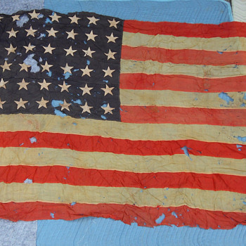 Old 48 Star American Flag - Military and Wartime