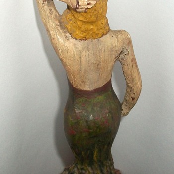 "Wooden Pin Up" Vintage Folk Art Carved Woman Figure collection Jim Linderman - Folk Art
