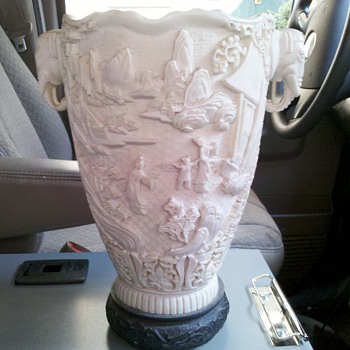 oriental ivory vase - Asian