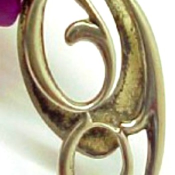 E & JB GERMAN SILVER MONEY PIN, ART NOUVEAU - Sterling Silver