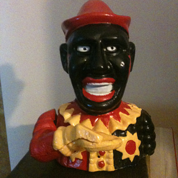 Black Americana Mechanical Bank Humpty Dumpty - Coin Operated