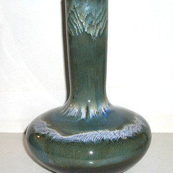 Japanese Studio Pottery Bottle Vase - Mt. Fuji, Artist mark? - Art Pottery