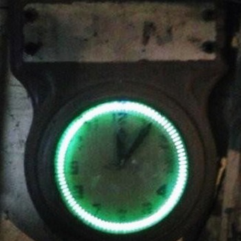 Old Neon Spinner Clock - Clocks