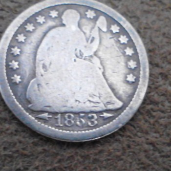 1853 half dime. is this  a mint error? - US Coins