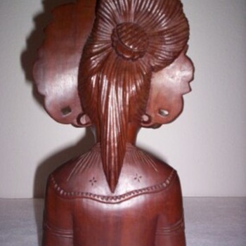 Asian Wood Busts - Asian