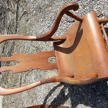 Solid wooden rocking chair