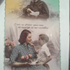 An old card which dates back to those days when fathers had to leave their families and go to war...