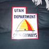 vintage utah road sign