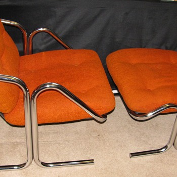 Mid Century Modern "Arcadia" Lounge chair and ottoman by Jerry Johnson