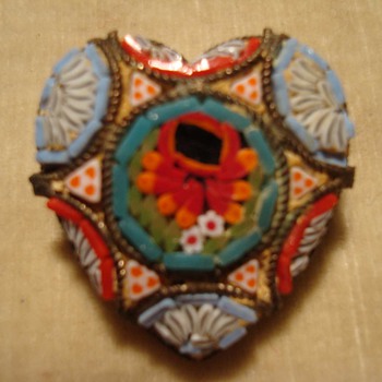 Micromosaic Heart Pin