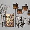 Brass/Copper Wall Hanging "Country Mailboxes"