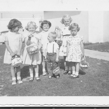 Easter Egg Hunt and my Old Metal Easter Basket with a Lid ! :-) - Photographs