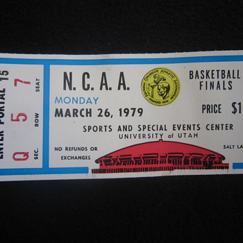 1979 Original NCAA Finals College Basketball Ticket Stub MAGIC VS BIRD Salt Lake City UT - Basketball