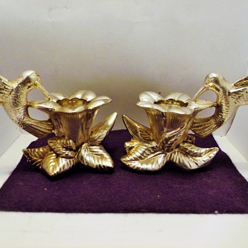 Silver Hummingbird Candle Stick Holder - Lamps