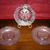 Depression Glass Pink Dogwood Apple Blossom Lunch Plates