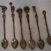 Premitive Set of 6 Unusual Spoons .