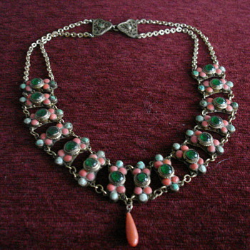 Antique Coral & Turquoise Necklace