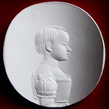 Cast Plaster from a D. Biemann Engraving on Glass - Art Glass