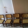Set of 4 Children's Cane and Rush Chairs 