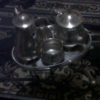 5 pce silver tea set