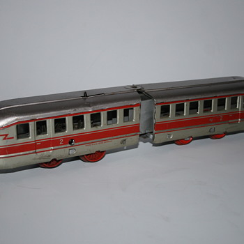 Distler trolley streetcar wind up tin toy - Toys