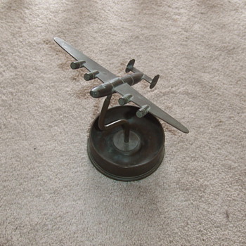 B-24 Liberator trench art ash tray - Military and Wartime