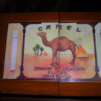 Camel brand large wooden cigarette display box - Tobacciana
