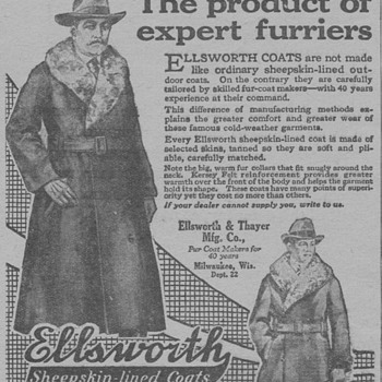 1919 - Ellsworth & Thayer Coats Advertisement