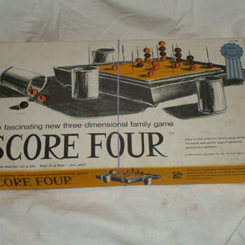 1968 Score Four The Three Dimensional Family Game No. 400 - Games