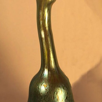Loetz Goose Neck "Rosensprenkler" Vase c.1900