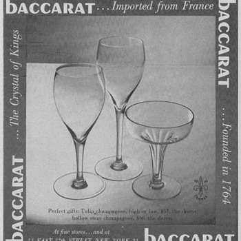 Baccarat Glass Advertisements - Advertising