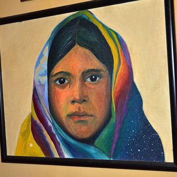 Pachamama Painting Found Hidden in a Wall in a Cabin on Orcas Island in Puget Sound
