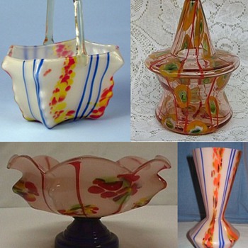 Kralik pulled decor #1 - pulled thread - Art Glass