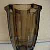 smokey glass vase 20s