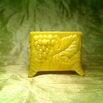 Iridecent yellow glass  - Art Glass