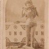Cabinet Card by Frank Wendt Sideshow Performer with Snake 