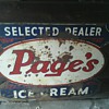 Page's Ice Cream Selected Dealer Sign