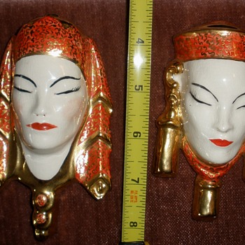 Mystery Siamese (Balinese?) Ceramic Man & Woman by Babs... - Pottery