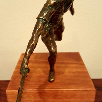 Curtis Jere Bronze Tennis Player Sculpture - Visual Art