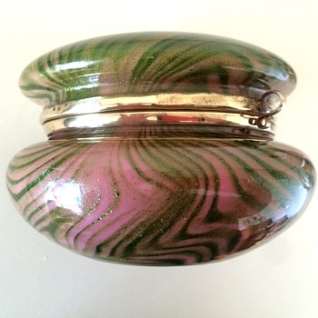 Rindskopf Aventurine Box - Art Glass