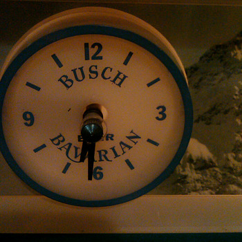 Busch Beer old lighted clock