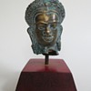ORIENTAL Bronze Head~From Larger Figure~4" h~Great Patina,...Origin & Age?