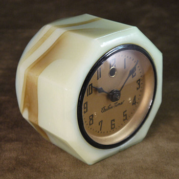 Vidrio "Cadillac" Slag Glass Clock - Clocks