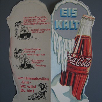 1936 german pamphlet back shows a comic - Coca-Cola